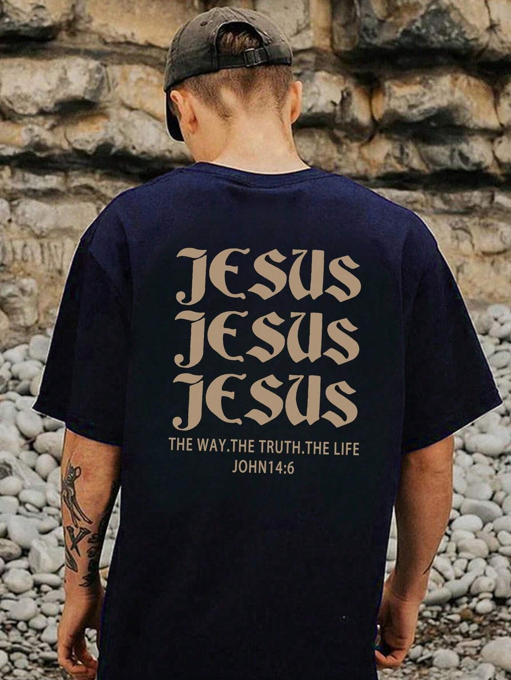 Camiseta de Algodão Oversized Jesus