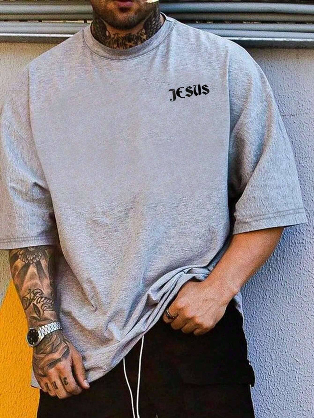 Camiseta de Algodão Oversized Jesus